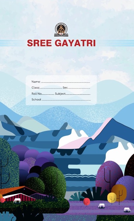 Sree Gayatri mountain landscape long notebook cover
